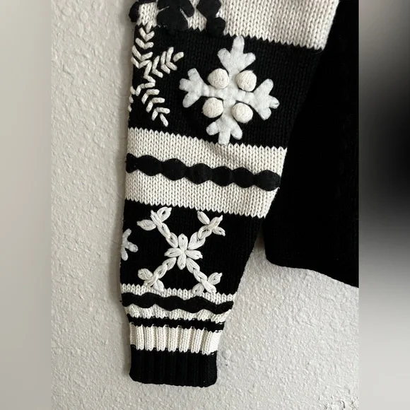 Vintage Michael Simon snowflake zip up sweater - Picture 4 of 8